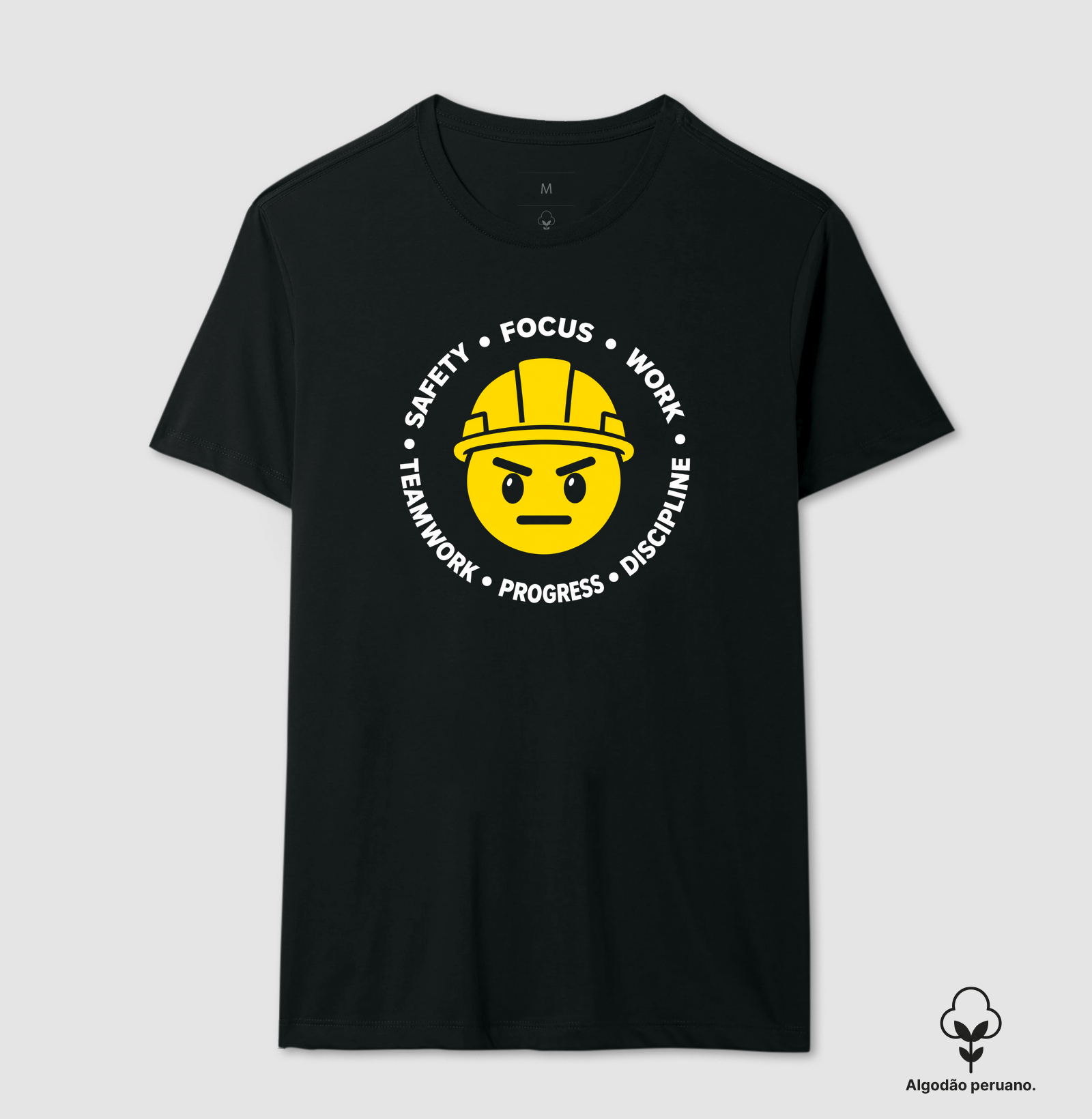 Emoji Foco no Trabalho - Camiseta Algodão Peruano