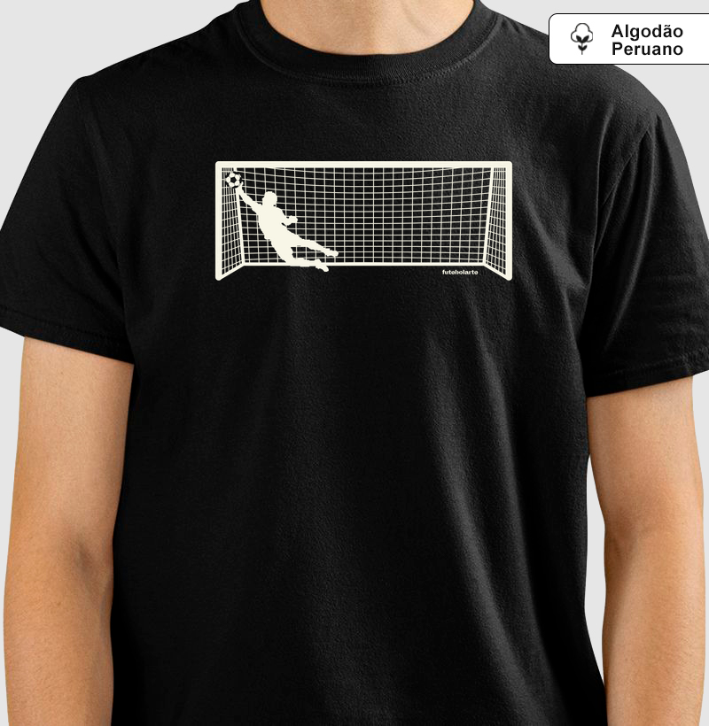Goleiro no angulo  - Camiseta Algodão Peruano