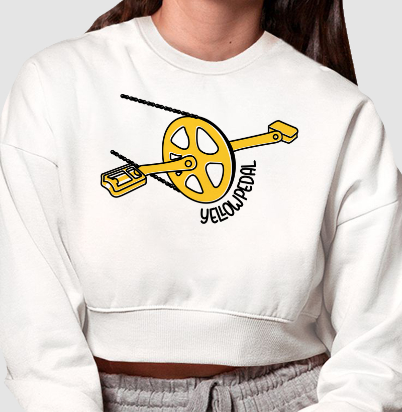 MOLETOM CROPPED YELLOWPEDAL DRAW