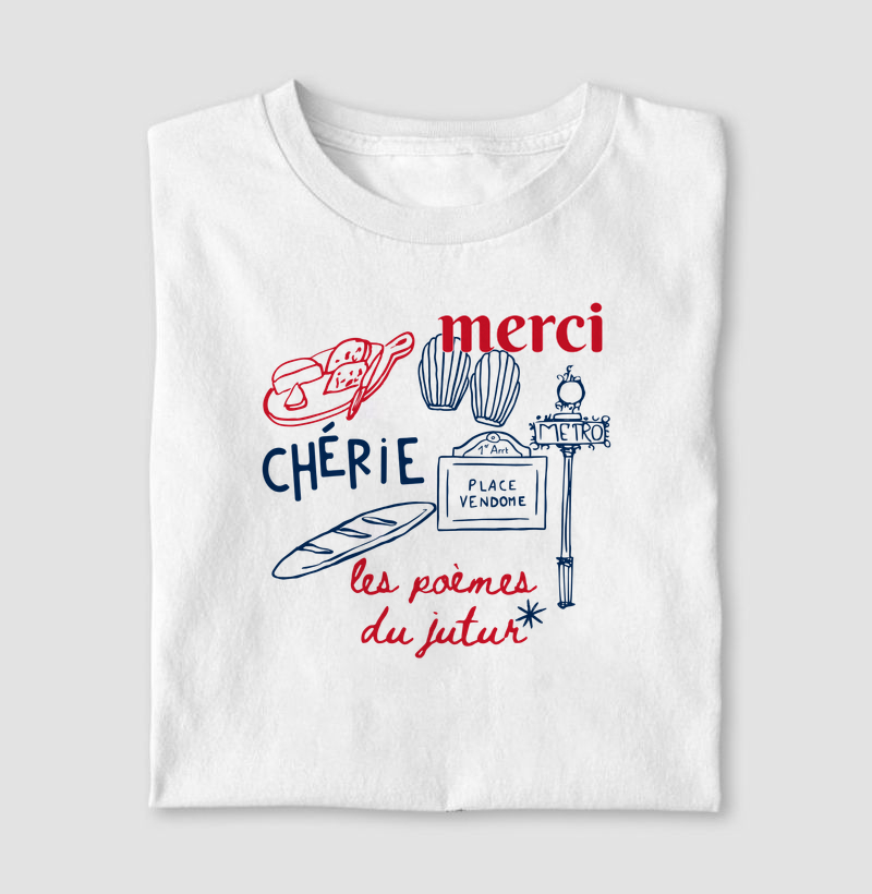 Camiseta Merci Cherie Bicolor