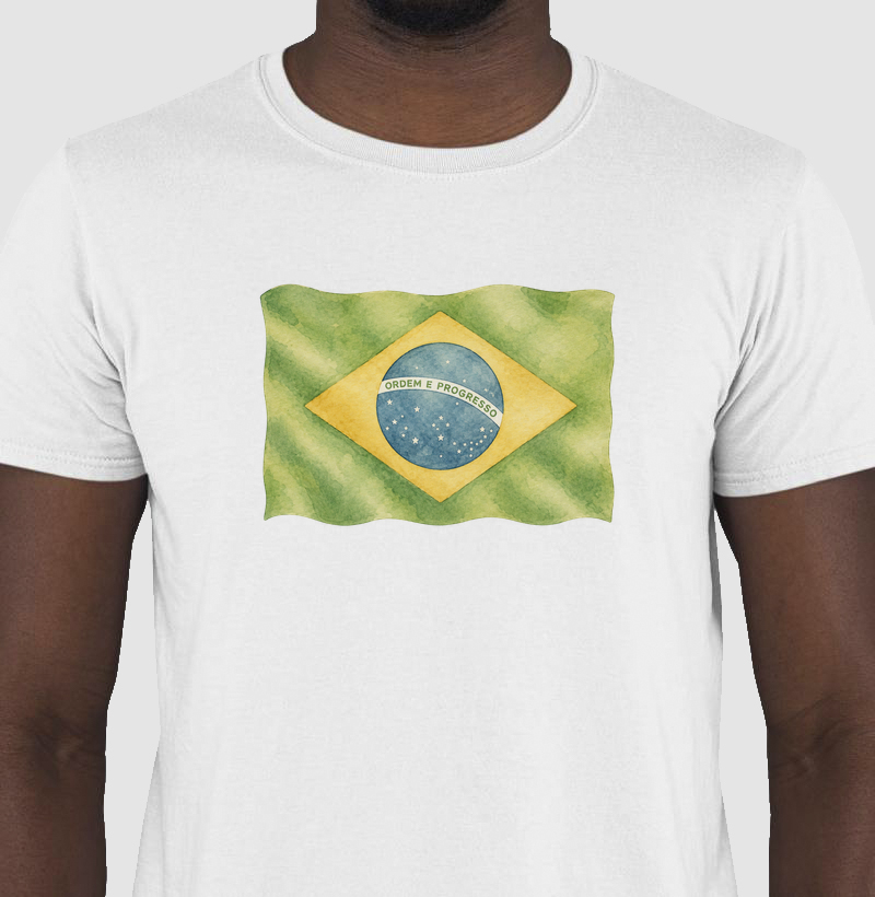 Camiseta Unissex AROUA — Vai Brasil | Cartas para a Copa | Unissex | Algodão Penteado 30.1