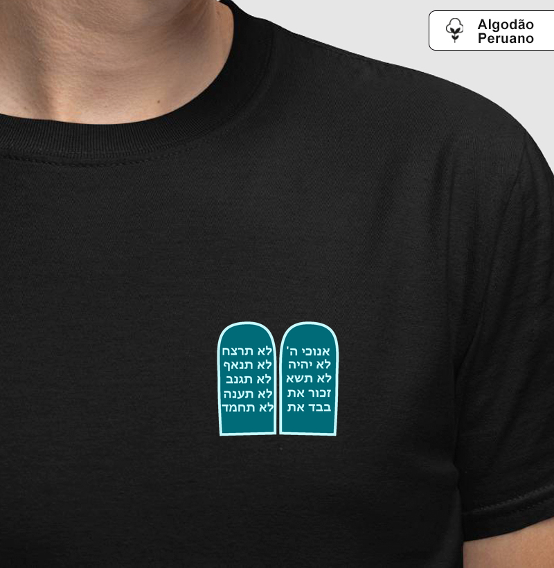 Dez mandamentos - Camiseta Algodão Peruano