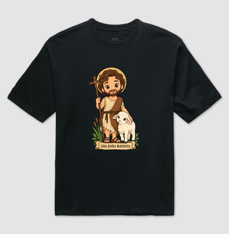 São João batista estilo chibi - Camiseta Oversized