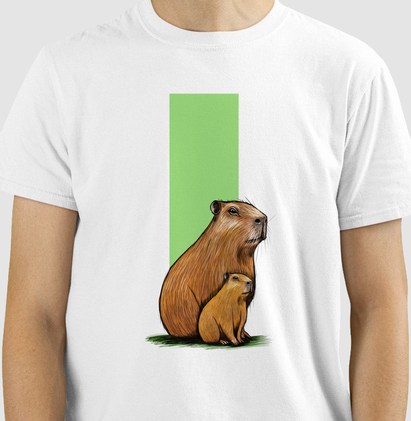 Camiseta Família Capivara