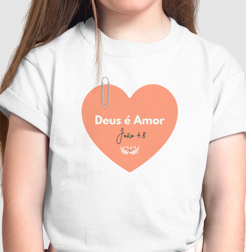 Camiseta Infantil Deus é Amor. João 4.8