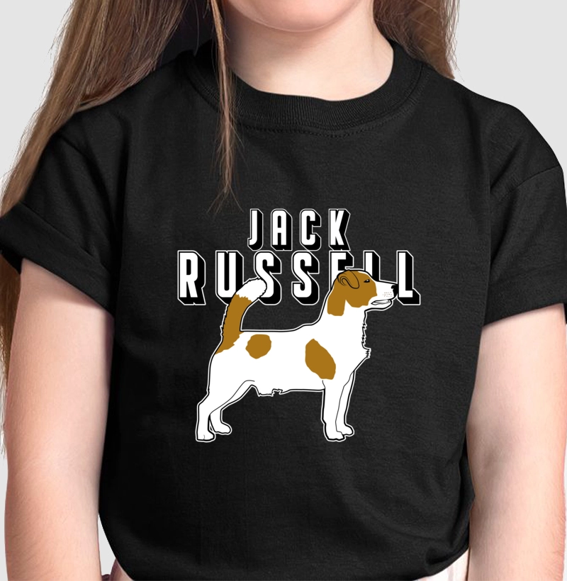 Camiseta Infantil Jack Russell Pelo Curto