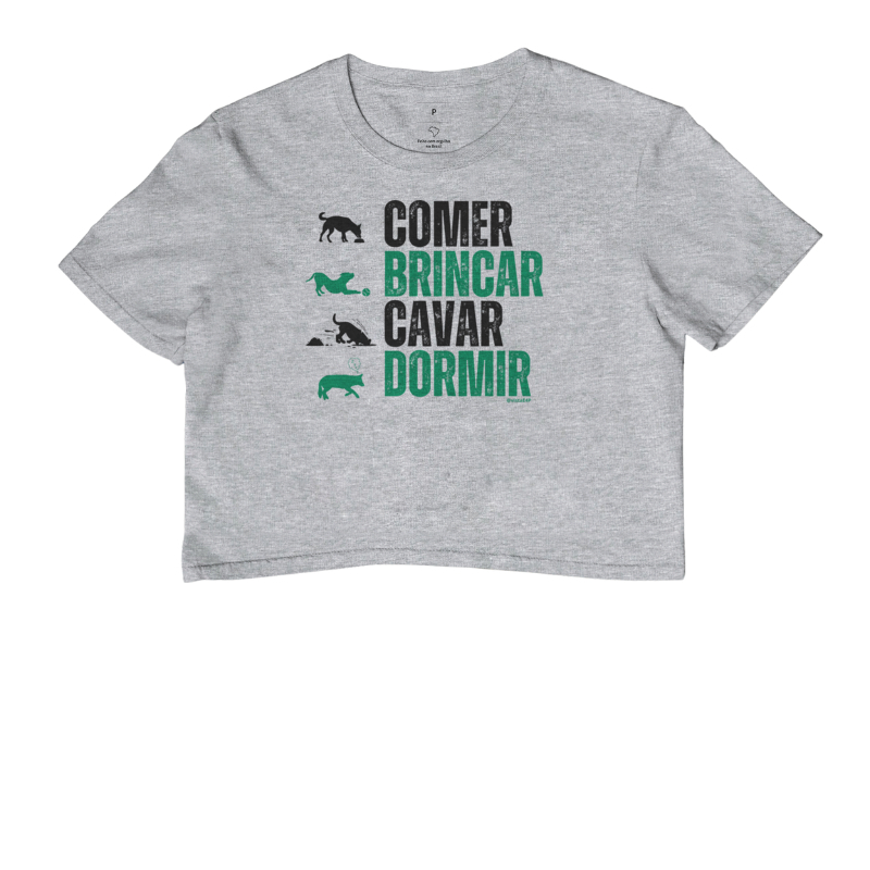 #018 - Comer, Brincar, Cavar, Dormir - cachorro - Cropped