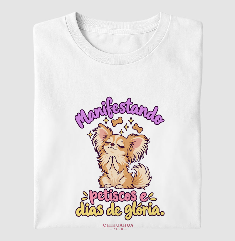 Manifestando petiscos e dias de glória.