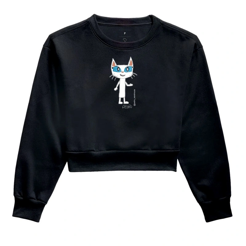 MOLETOM CROPPED - GATINHA MIUMIU