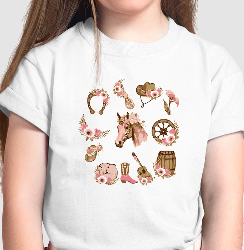 Padrão floral cavalo - kids