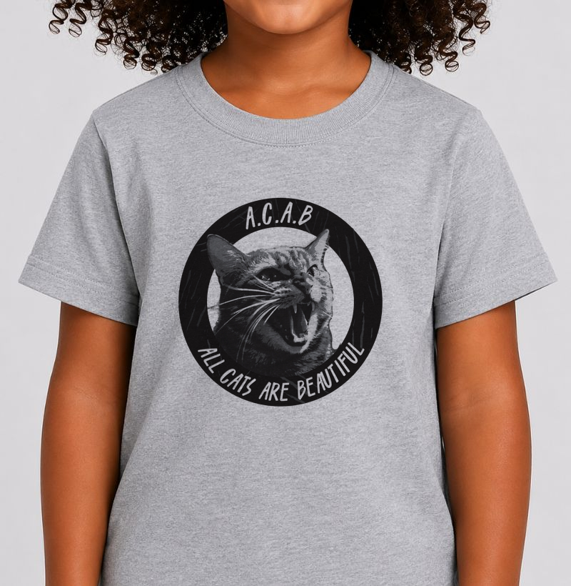 [GABYSHINY] ACAB - ALL CATS ARE BEAUTIFUL - Camiseta Infantil