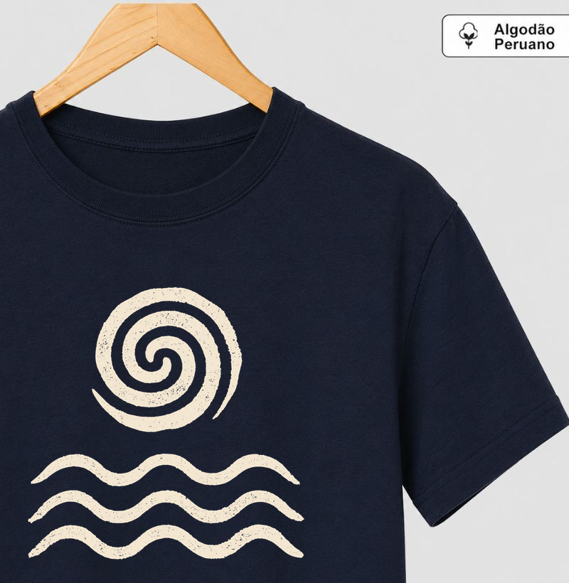 Maré Ancestral - Camiseta Algodão Peruano