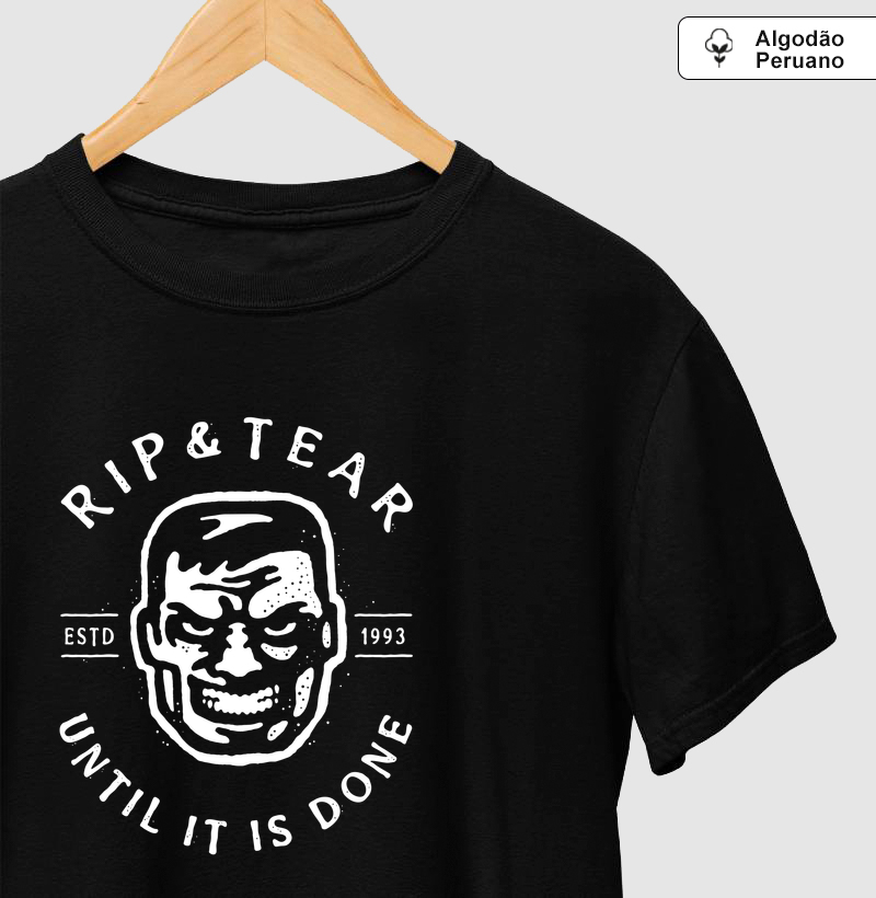 Camiseta Algodão Peruano Rip & Tear - IDKFA