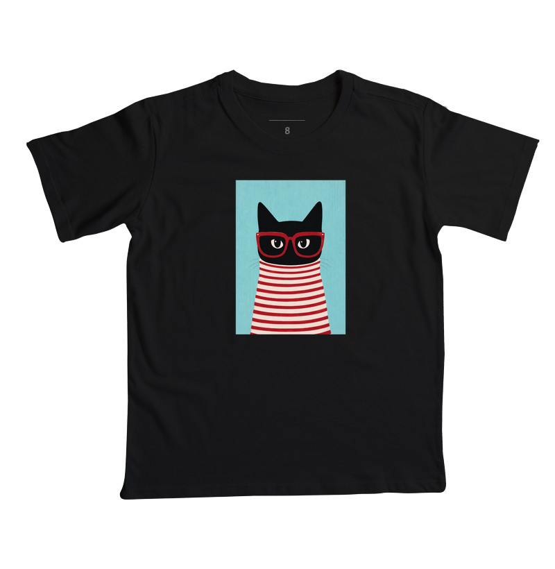 Gato Retrô - Camiseta Infantil