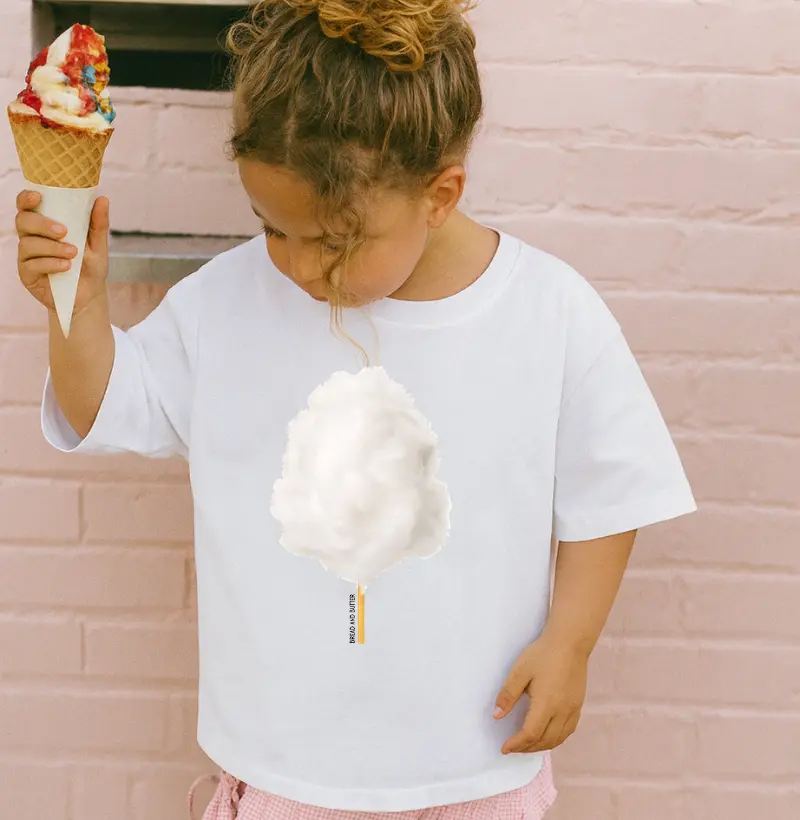 Camiseta Infantil Algodão Doce Côco