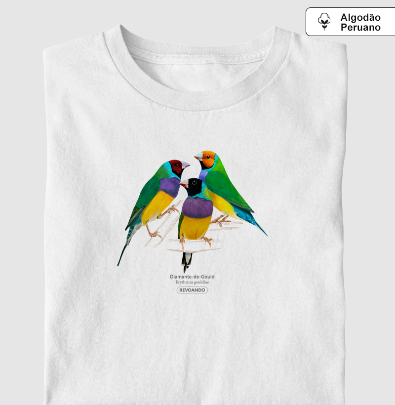 Love Friends - Diamante-de-Gould - Algodão Peruano