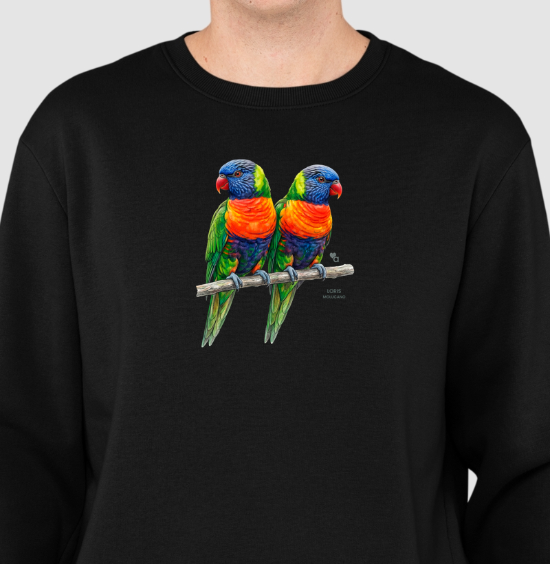 Aves - Lóris Molucano - Moletom Suéter
