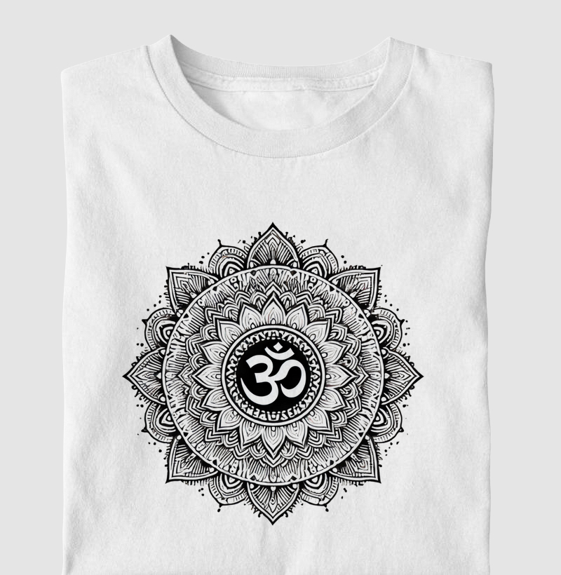 Mandala Om Preto e Branco 02
