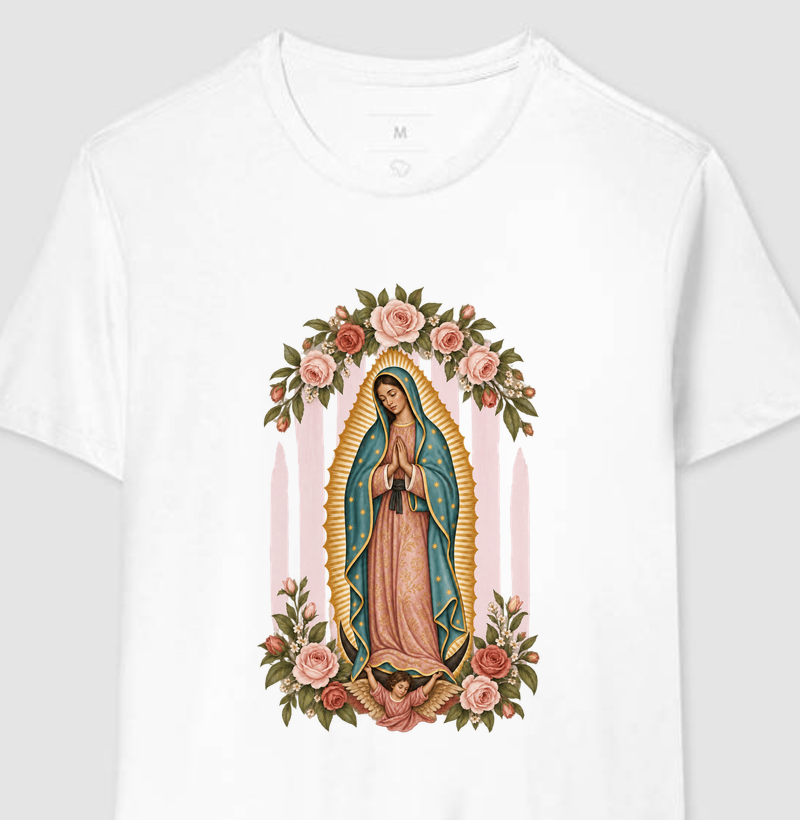 Guadalupe - Grinalda de Rosas - Camiseta