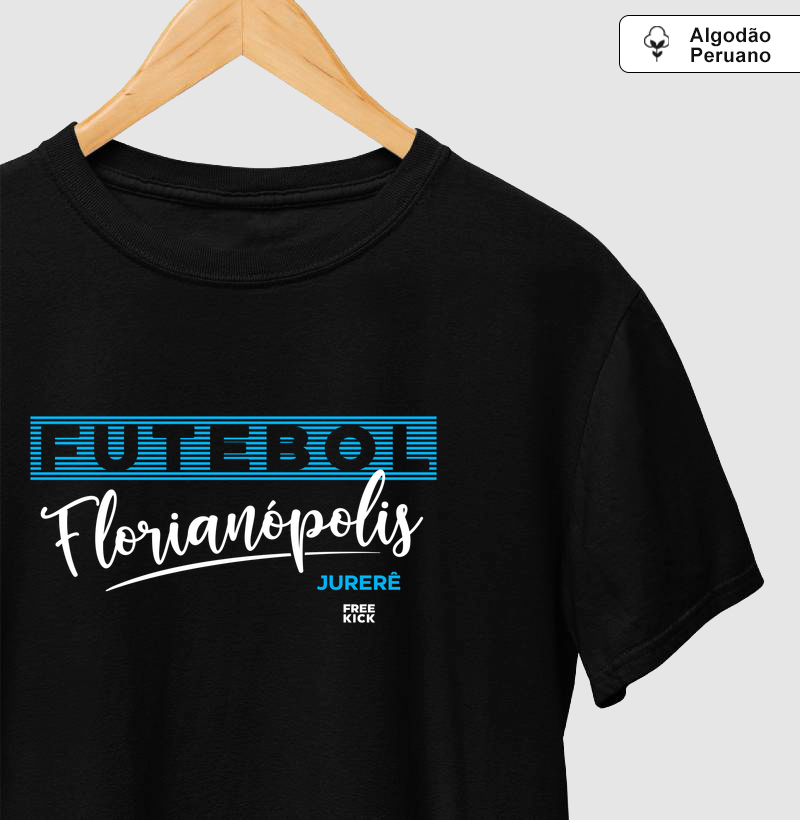 CAMISETA ALGODÃO PERUANO FREE KICK FUTEBOL FLORIANÓPOLIS JURERÊ - Camiseta Algodão Peruano