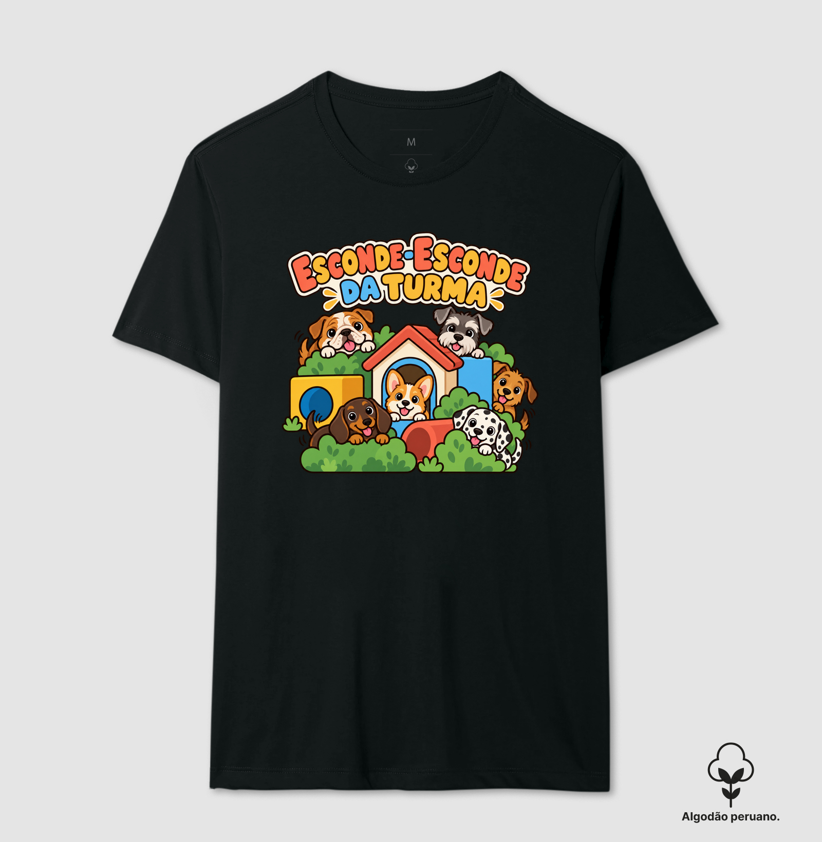 Esconde-esconde - Camiseta Algodão Peruano