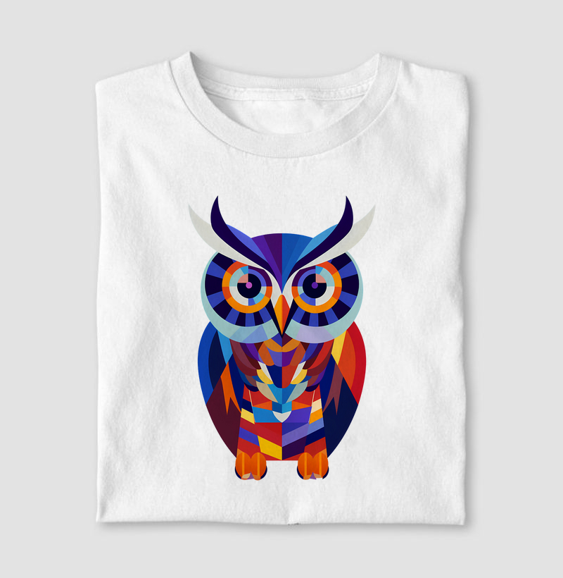 Coruja colors geométrico