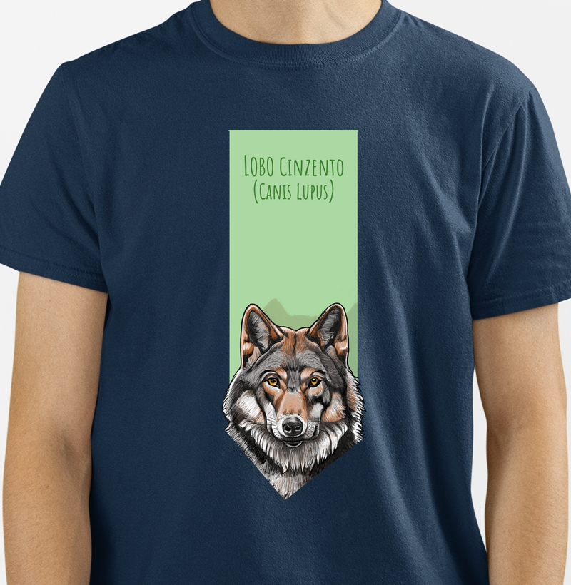 Camiseta Lobo Cinzento