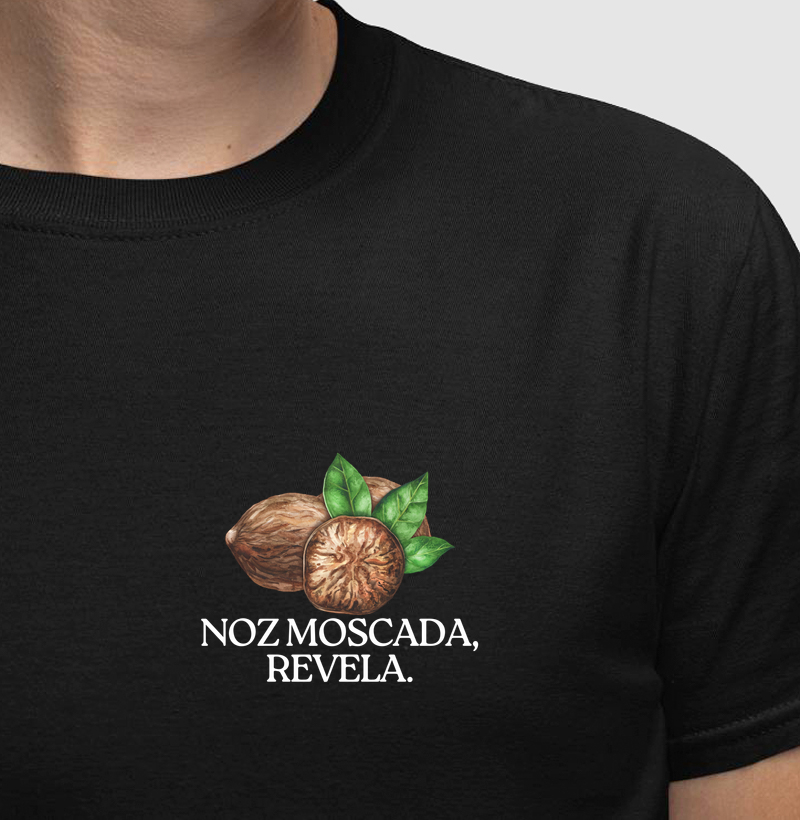 Noz-moscada, revela.