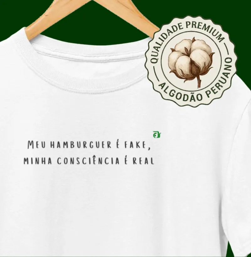 Meu hamburguer é fake, minha consciência é real