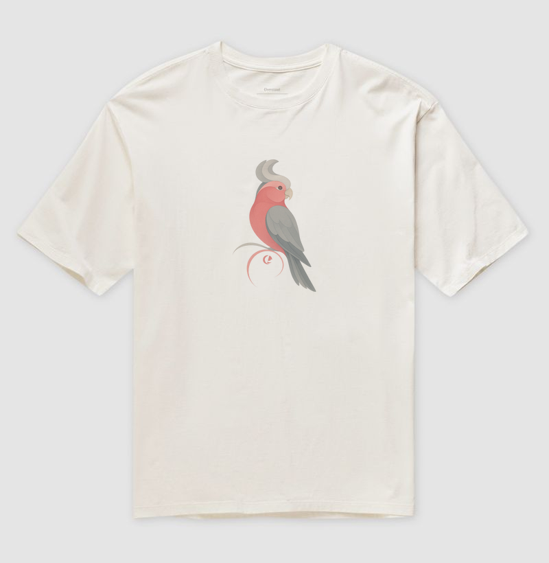 Camiseta Oversized Cacatua Galah - Movimento