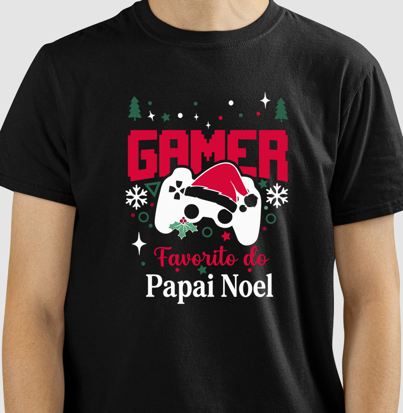 Gamer Favorito do Papai Noel - Camiseta