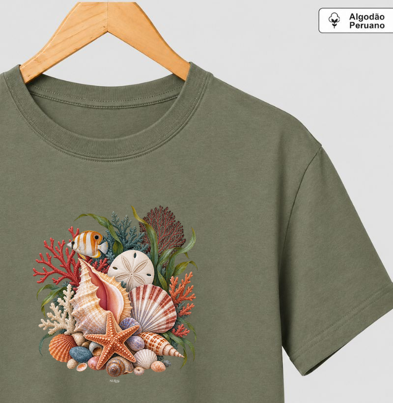 Jardim de Corais - Camiseta Algodão Peruano