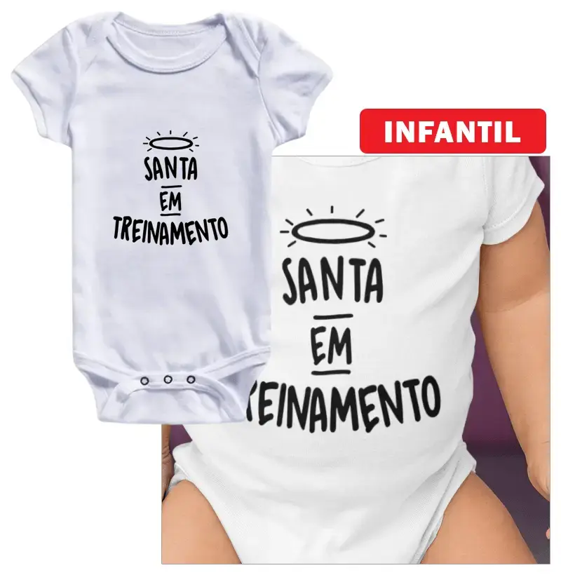 Santa em Treinamento Body Infantil 