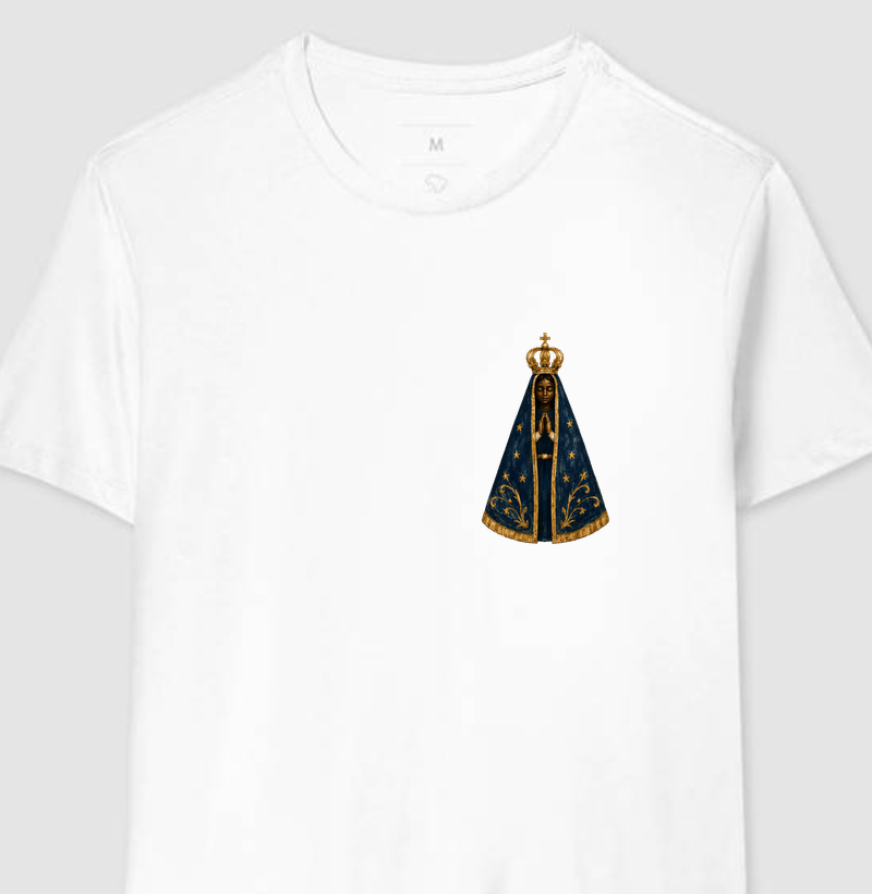 Nossa Senhora Aparecida - Manto Azul e Ouro - Camiseta