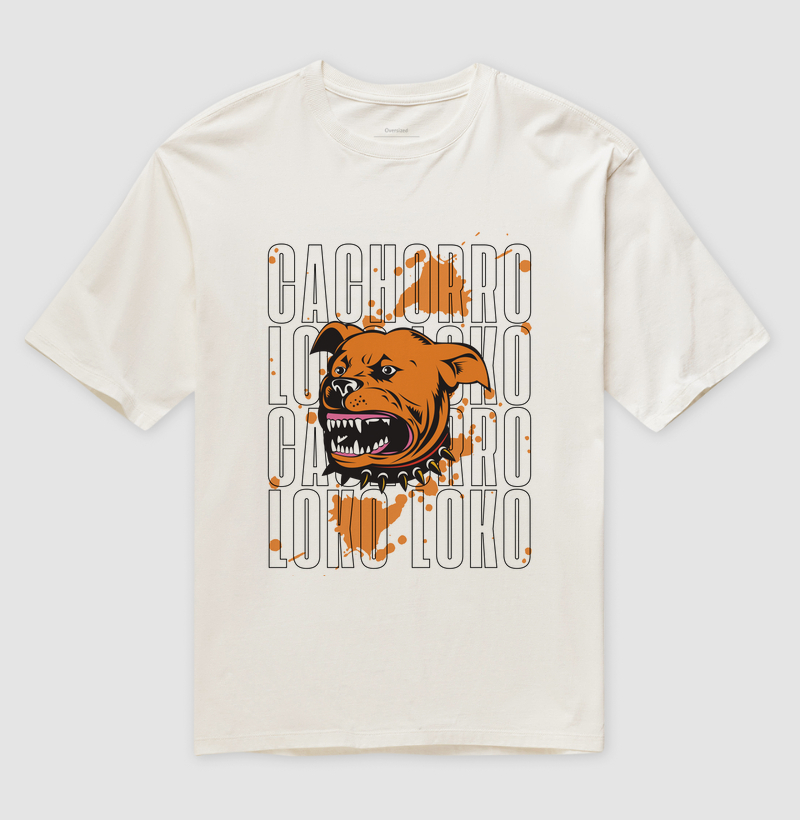 Camiseta Dog Pulse Cachorro Loko - Orange Blood