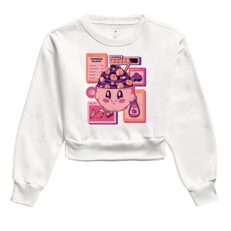 Moletom Cute Açaí Bow - Cropped 