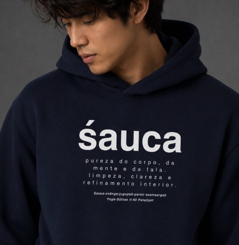Hoodie Śauca – Yoga Sūtras de Patañjali