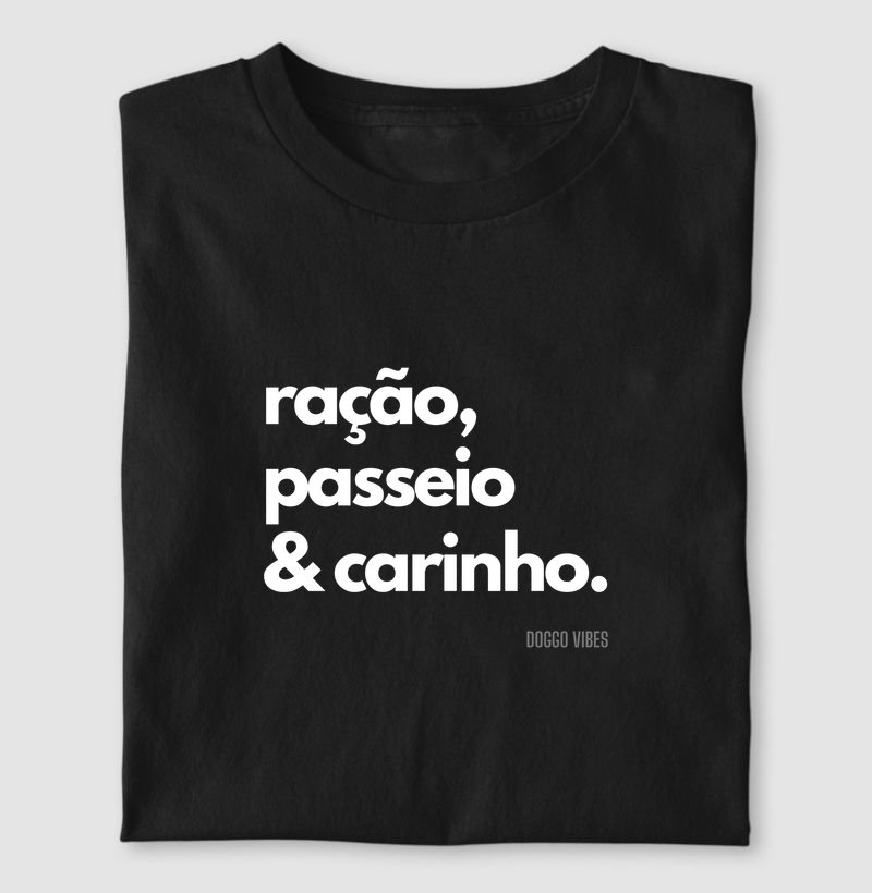 Ração, passeio & carinho