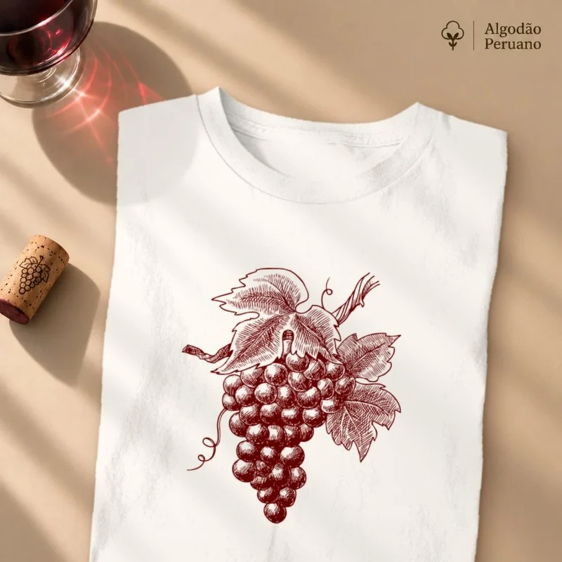 Camiseta Uvas Clássicas - Camiseta Algodão Peruano