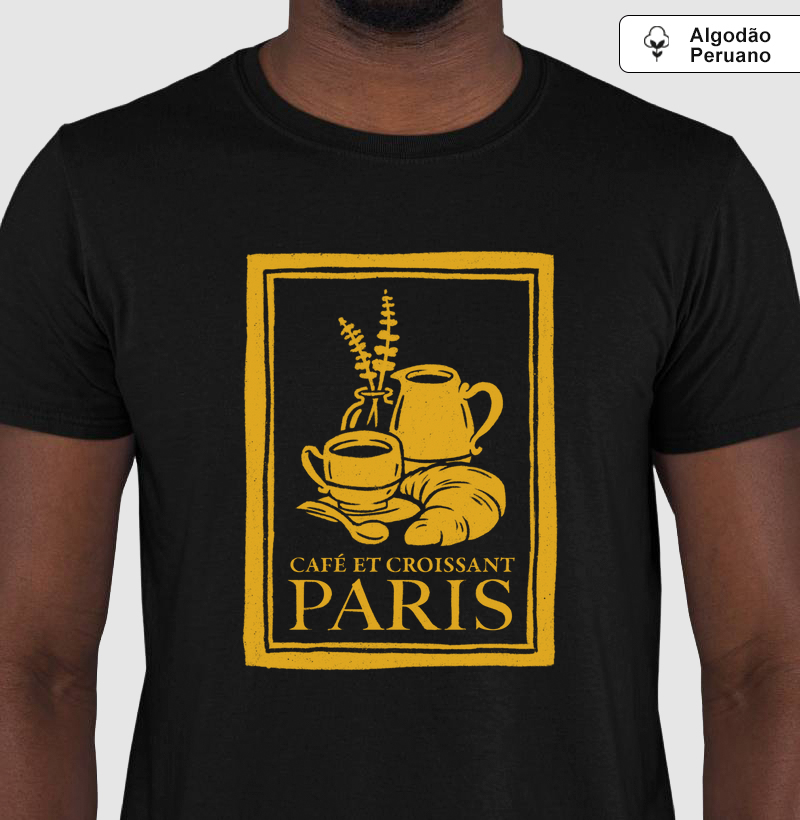 Camiseta Algodão Peruano Café Paris
