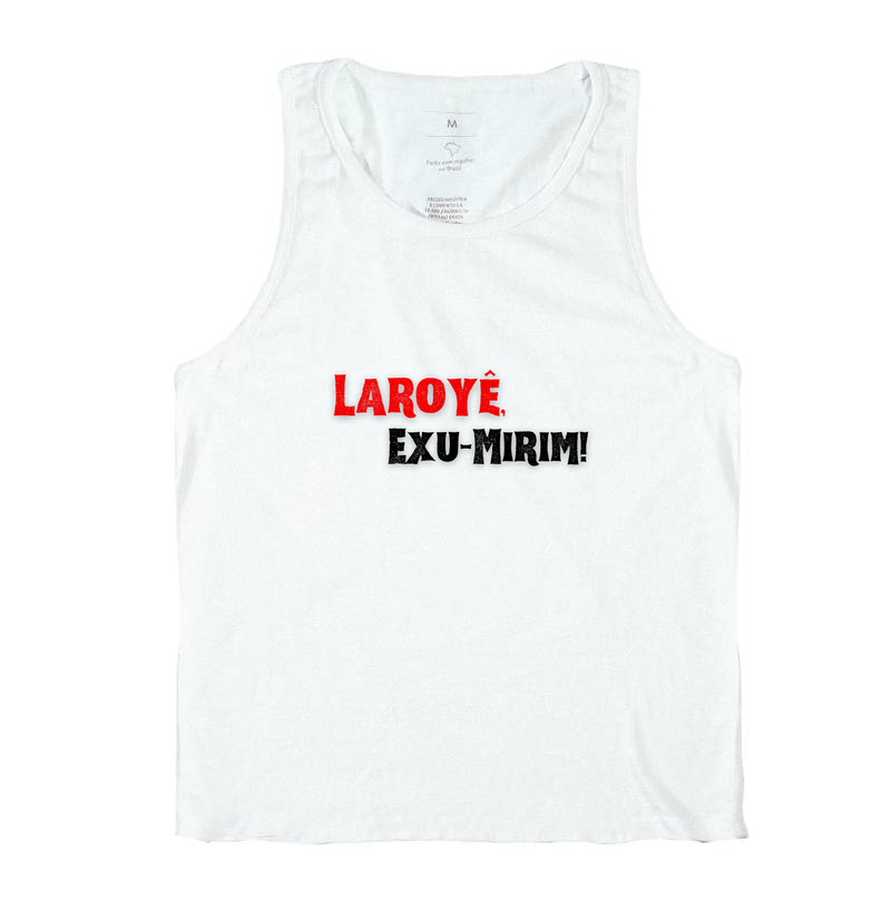 Exu-Mirim - Saudação - Camiseta Regata Branca