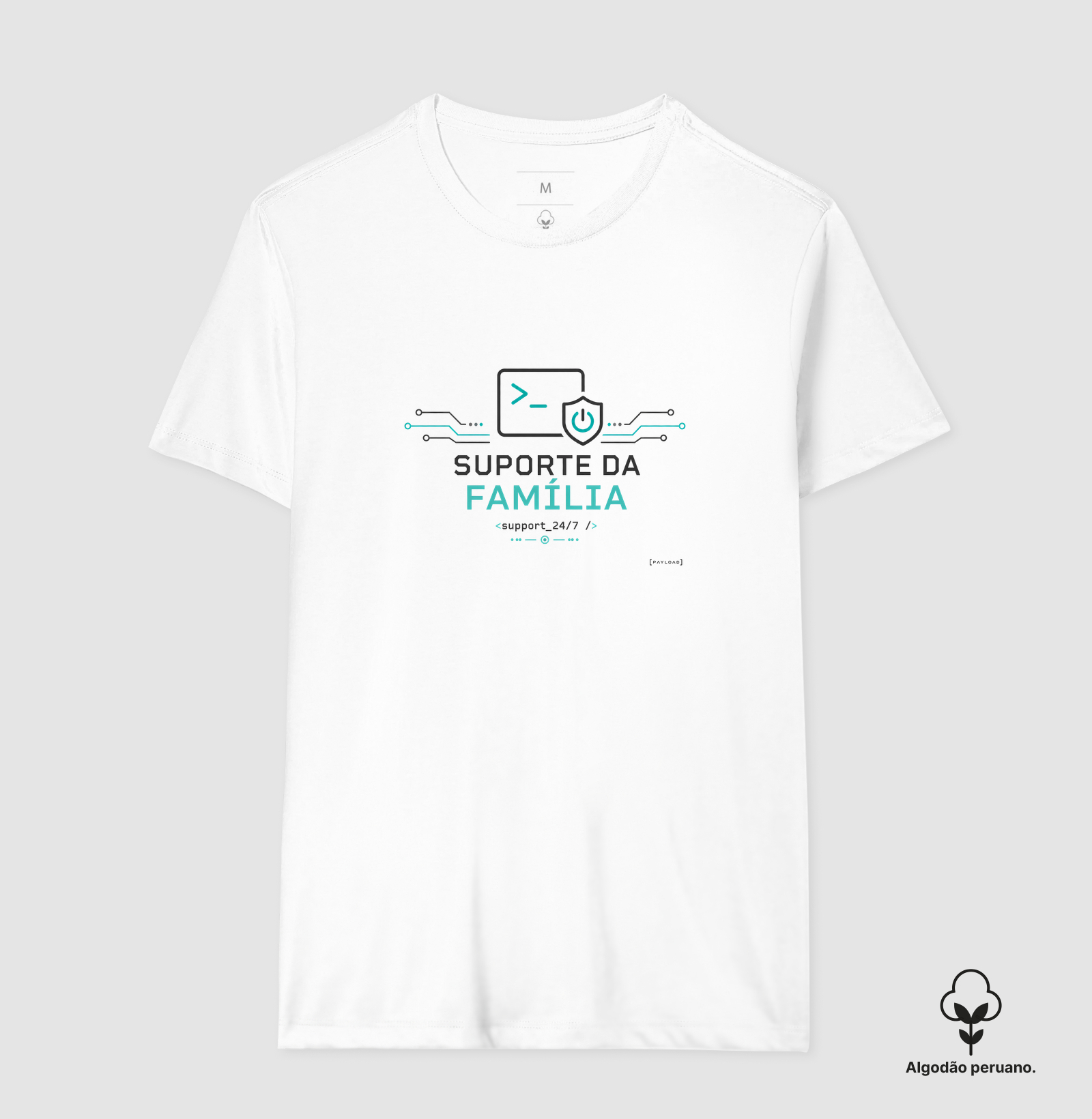 Camiseta Suporte da Família — support_24/7 em Algodão Peruano