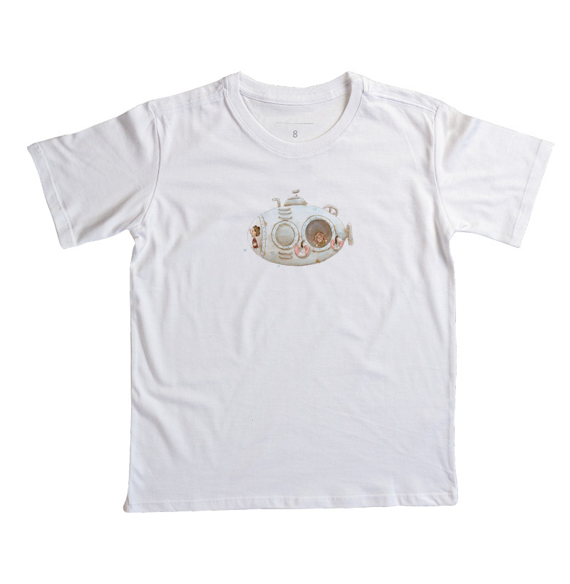 Camiseta Infantil Viagem Submarina