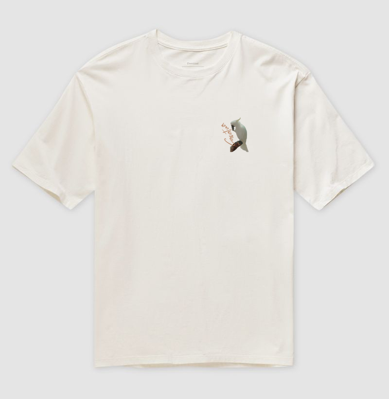 Camiseta Oversized Cacatua - Minimalista