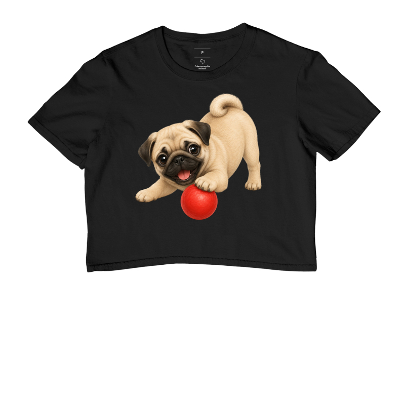Pug - Desenho Animado - Cropped