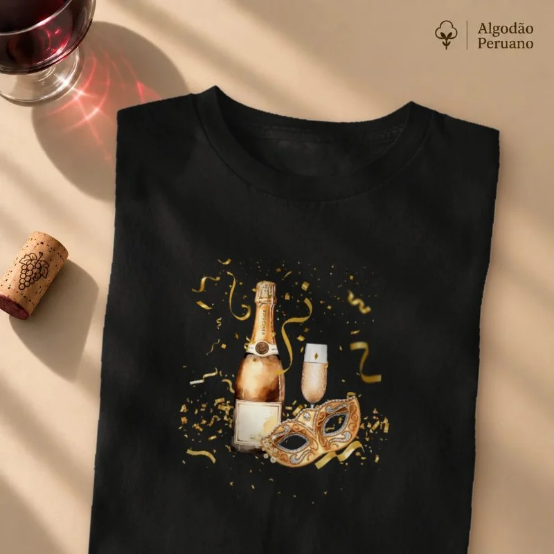 Camiseta Bloco do Espumante - Camiseta Algodão Peruano