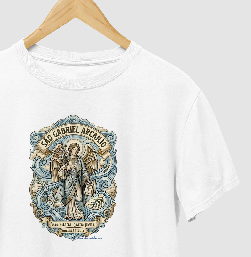 São Gabriel Arcanjo – Ar(Vento,Sopro, Anúncio) | Ave Maria Gratia Plena e Arte Sacra com Simbologia Botânica