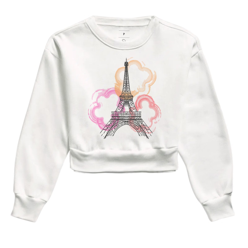 Camiseta Viagem - Torre Eiffel Flores