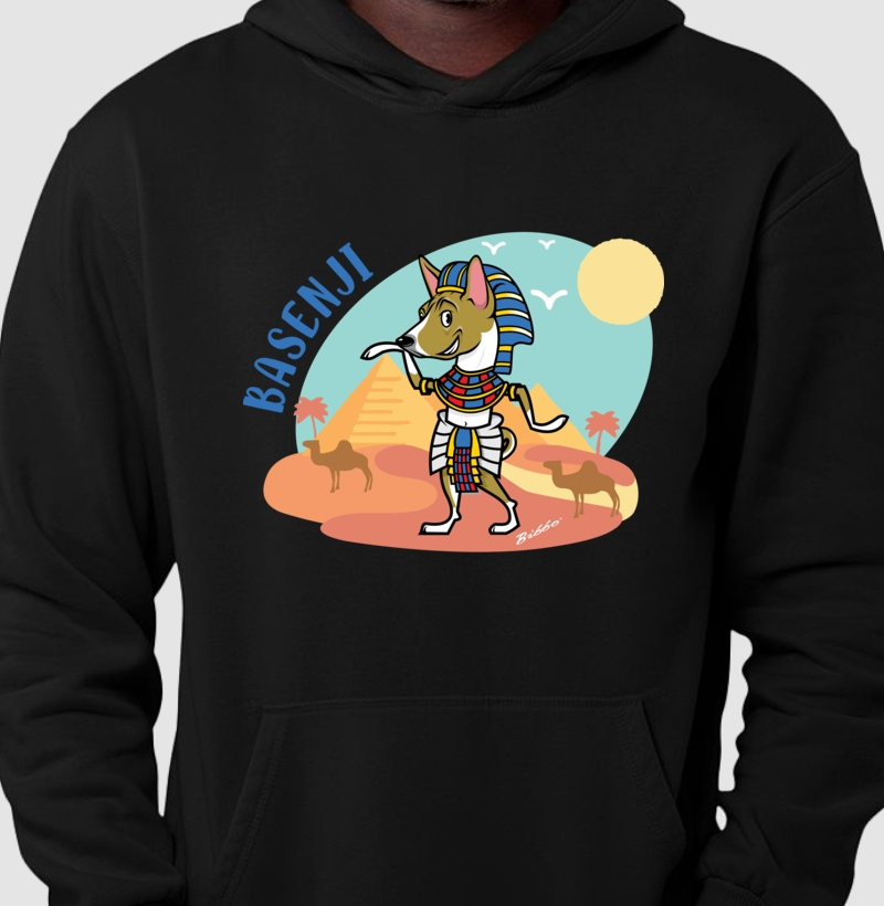 Hoodie Moletom Basenji Faraó Branco