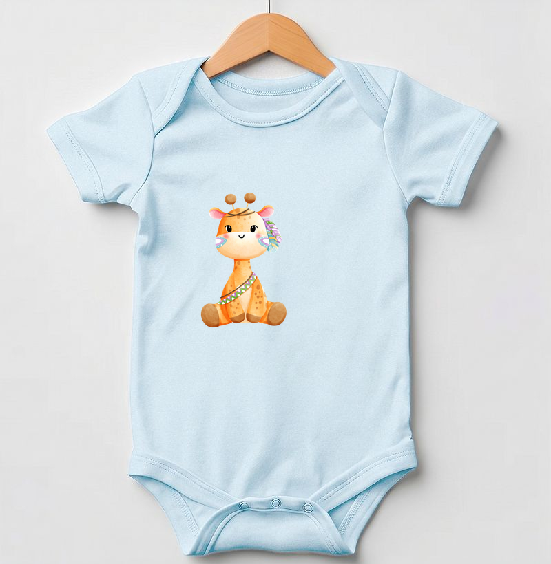 Body Infantil Girafinha Encantada, Coleção Kids. Meninos e Meninas. Algodão Premium